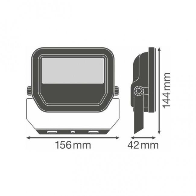 Προβολέας LED 20W 3000k Μαύρο IP65 230V Floodlight LEDVANCE