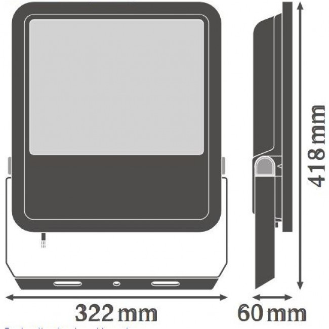 Προβολέας LED 165W 6500k Μαύρο IP65 230V Floodlight LEDVANCE
