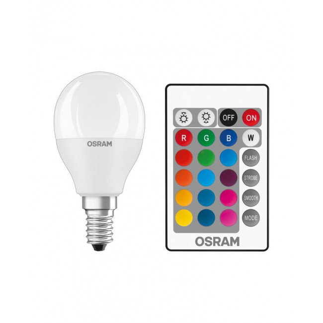 Λάμπα LED Σφαιρική 4.9W RGB+W E14 230V Με Remote Control OSRAM