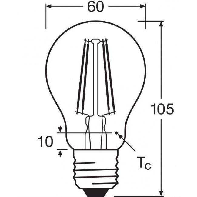 Λάμπα LED Κλασική 11W E27 4000k 230V Filament Frosted LEDVANCE