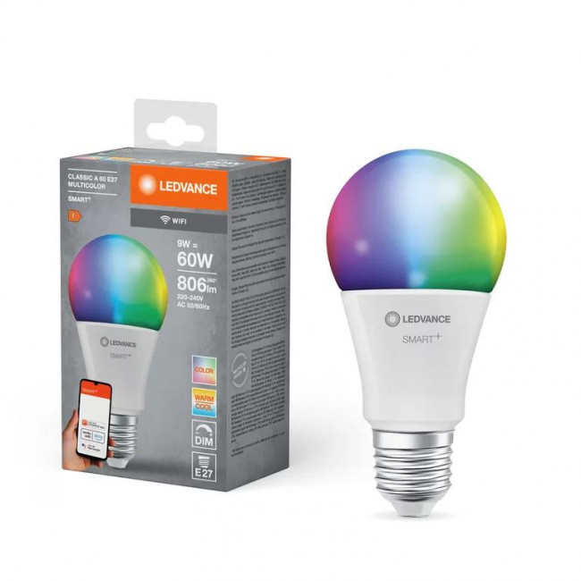 Λάμπα LED Κλασσική 9W E27 RGB+Tunable White WIFI SMART+ LEDVANCE