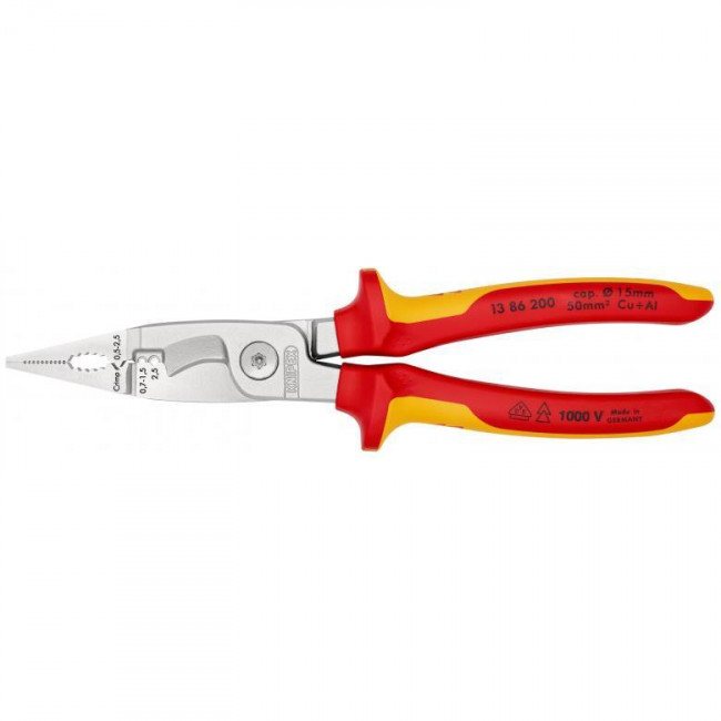 Πένσα, Κόφτης,Απογυμνωτής & Πρέσσα 200mm 13-86-200 KNIPEX