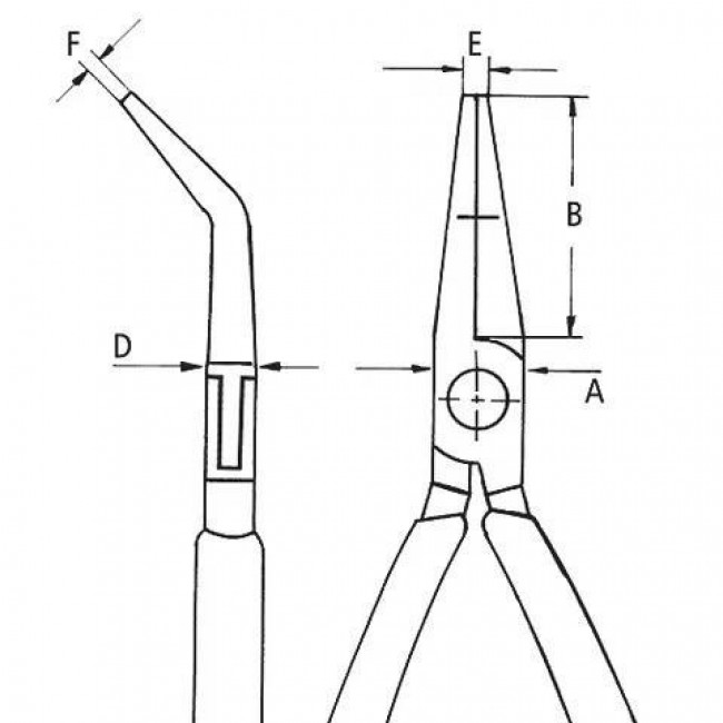 Μυτοτσίμπιδο Κυρτό Στρογγυλό 115mm 35-42-115 KNIPEX