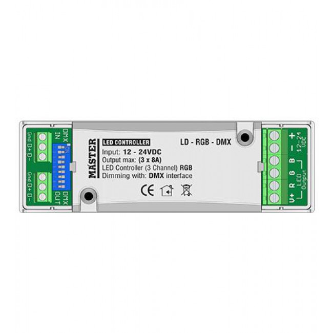 Μηχανισμός Dimmer Για Ταινία RGB Με Έξοδο 21A DMX-512 LD-RGB-DMX MASTER