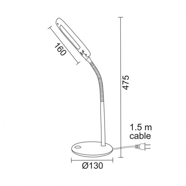Φωτιστικό Γραφείου LED 5W 4000K Ροζ Baz 15205LEDPK ACA LIGHTING