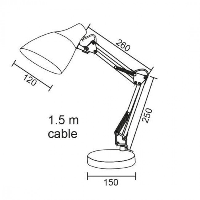 Φωτιστικό Γραφείου E27 Ροζ Kingston 2918PK ACA LIGHTING
