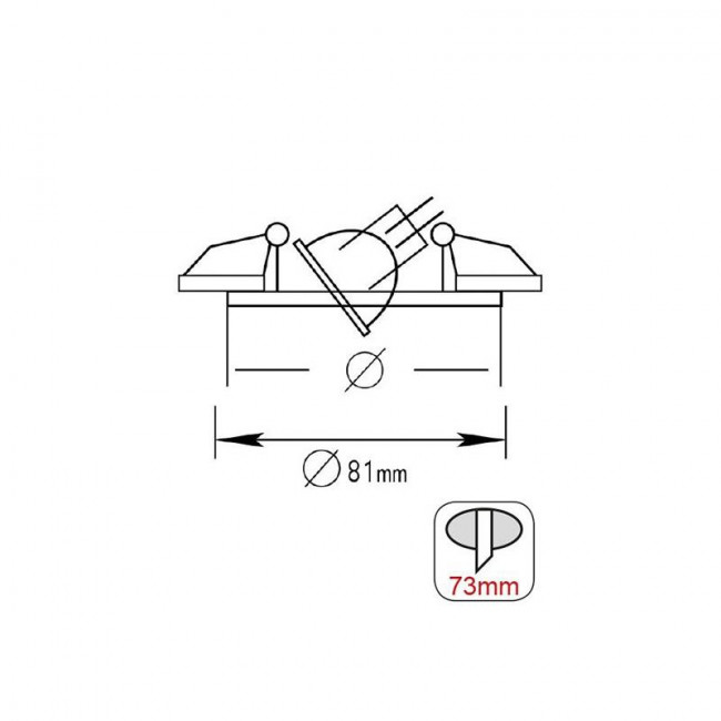 Σποτ Χωνευτό GU10 Λευκό Κινητό AC.0453254W ACA LIGHTING