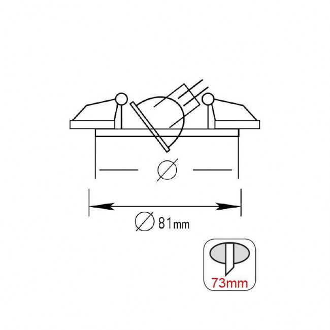 Σποτ Χωνευτό GU10 Μαύρο Κινητό AC.0453254WB ACA LIGHTING