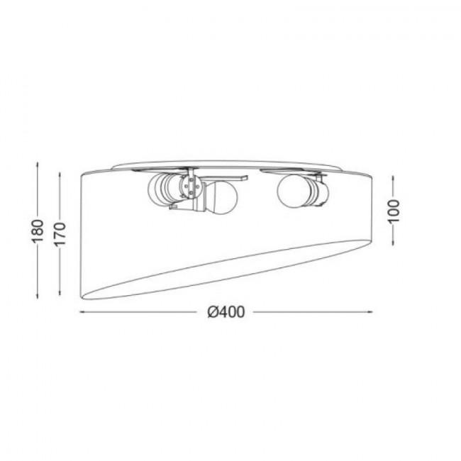 Πλαφονιέρα E27 Μαύρο AD8030BK ACA LIGHTING