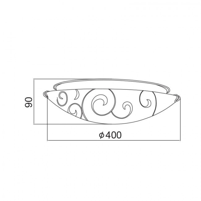 Πλαφονιέρα E27 Λευκό Chaplin AD994706L ACA LIGHTING