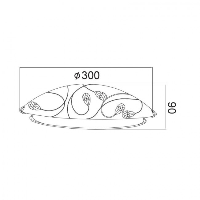 Πλαφονιέρα E27 Διάφανο Anya AD998051 ACA LIGHTING
