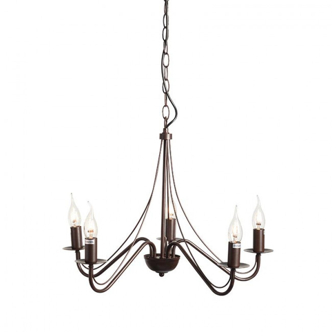 Φωτιστικό Πεντάφωτο Ε14 Καφέ Palmyra DLA0015 ACA LIGHTING