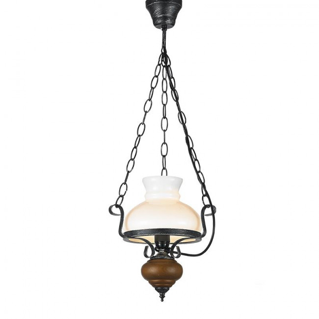 Φωτιστικό Μονόφωτο Ε27 Μαύρο Και Ξύλο Chalet DLA0411 ACA LIGHTING
