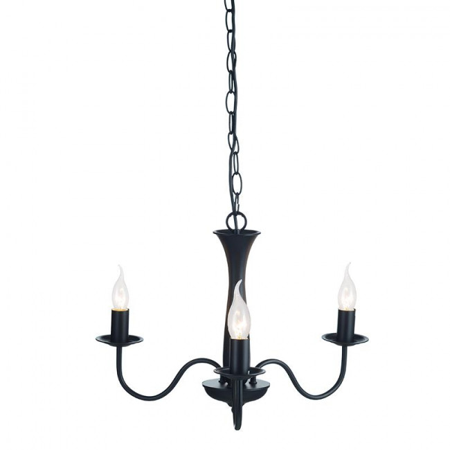 Φωτιστικό Τρίφωτο Ε14 Μαύρο Knossos DLA12013PB ACA LIGHTING