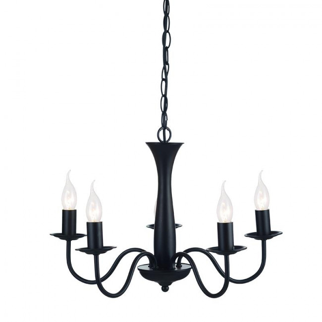 Φωτιστικό Πεντάφωτο Ε14 Μαύρο Knossos DLA12015PB ACA LIGHTING