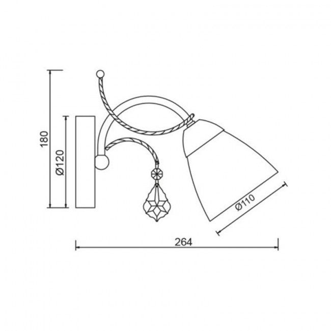 Απλίκα E14 Λευκό Quince DLA12121 ACA LIGHTING