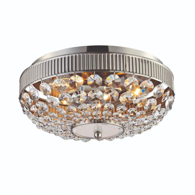 Πλαφονιέρα E14 Ασημί Και Κρύσταλλο Rose DLA12253 ACA LIGHTING