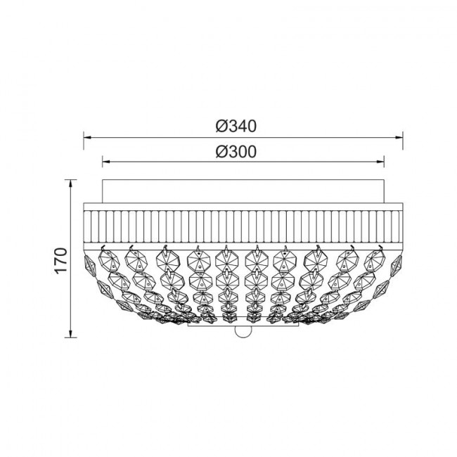 Πλαφονιέρα E14 Ασημί Και Κρύσταλλο Rose DLA12253 ACA LIGHTING