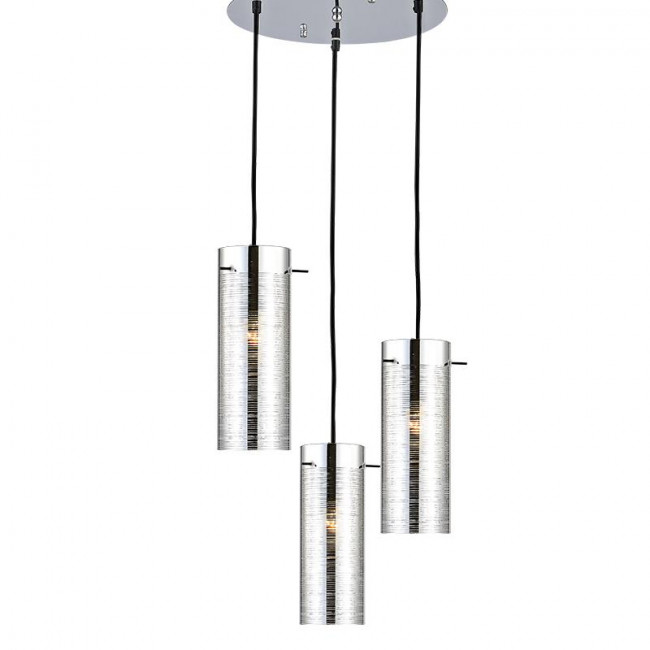 Φωτιστικό Τρίφωτο E27 Ασημί Vertigo DLA12593CH ACA LIGHTING
