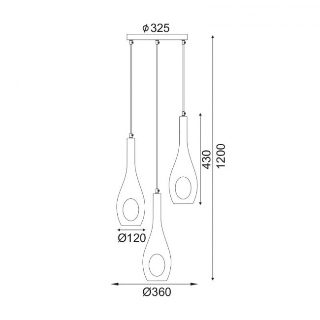 Φωτιστικό Τρίφωτο E14 Λευκό Cave DLA5203A ACA LIGHTING