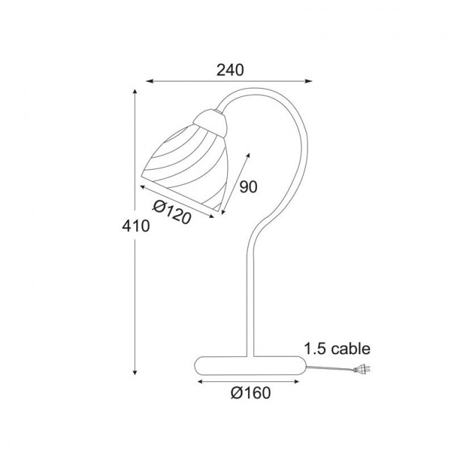 Πορτατίφ Ε14 Μπρονζέ Byron DLX7391TBR ACA LIGHTING