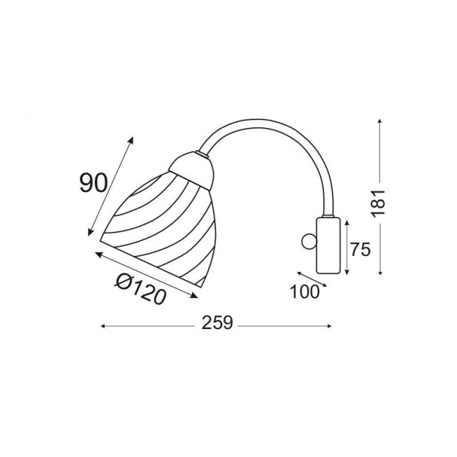 Απλίκα E14 Χρώμιο Byron DLX7391W ACA LIGHTING