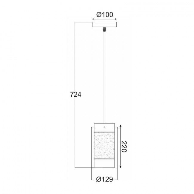 Φωτιστικό Μονόφωτο E14 Διάφανο Dali FW50671 ACA LIGHTING