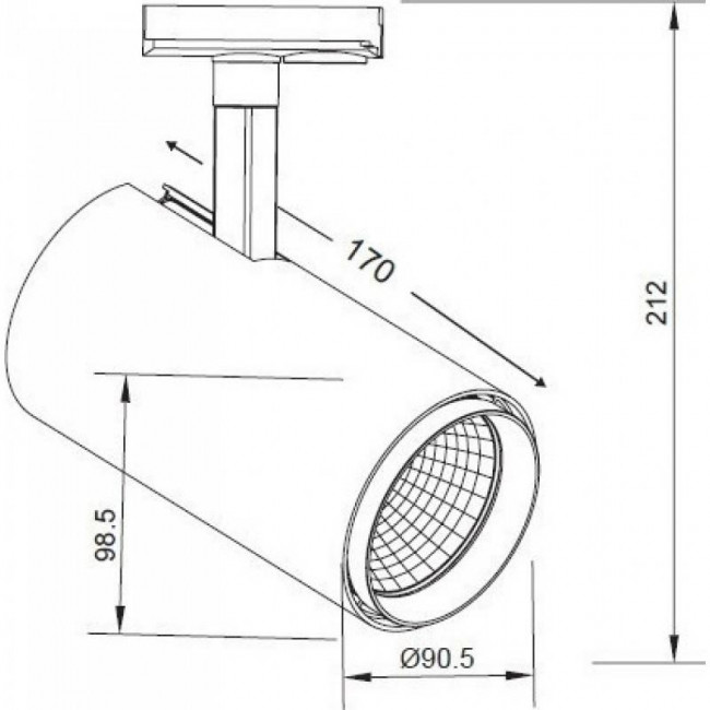 Φωτιστικό Σπότ Ράγας LED 30W 3000k 3 Φάσεων Λευκό IDA ACA LIGHTING
