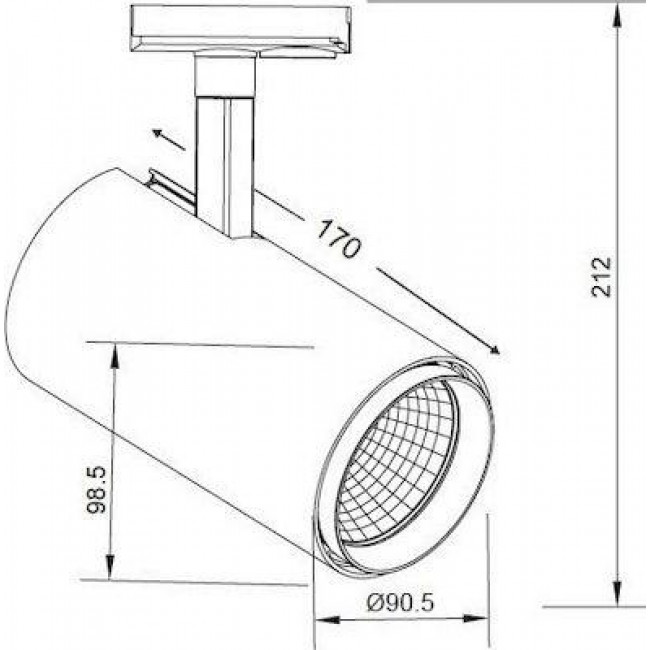 Φωτιστικό Σπότ Ράγας LED 30W 4000k 3 Φάσεων Μαύρο IDA ACA LIGHTING