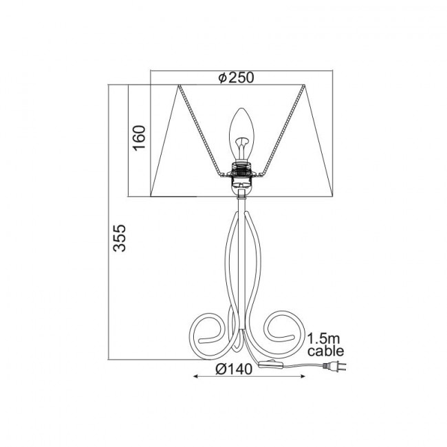 Πορτατίφ E14 Λευκό Και Εκρού Ismene KS1007T1WG ACA LIGHTING