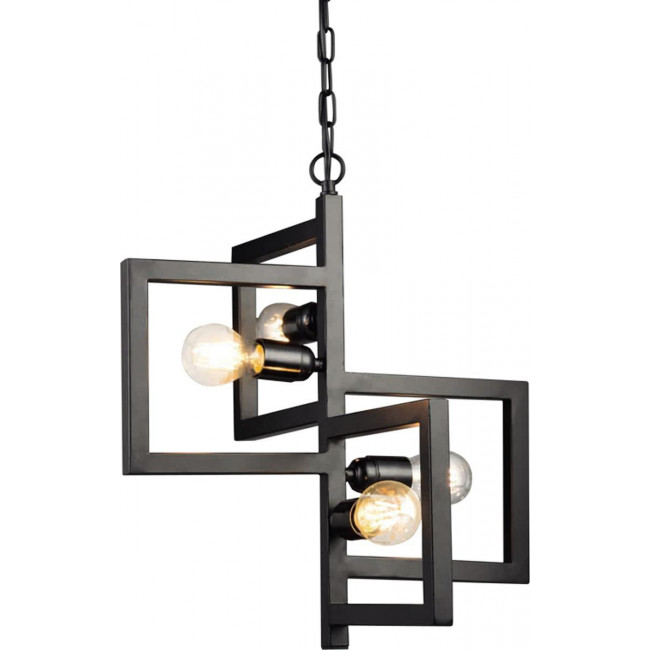 Φωτιστικό Τετράφωτο E27 Μαύρο KS14254BK ΑCA LIGHTING