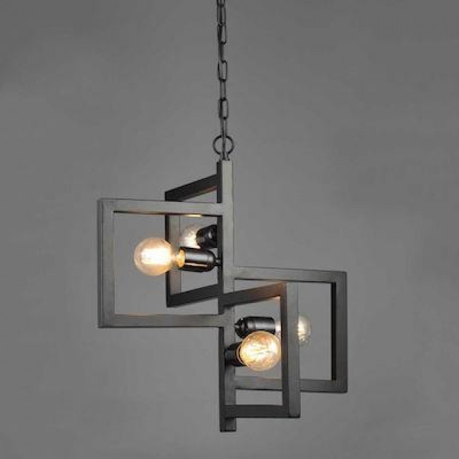 Φωτιστικό Τετράφωτο E27 Μαύρο KS14254BK ΑCA LIGHTING