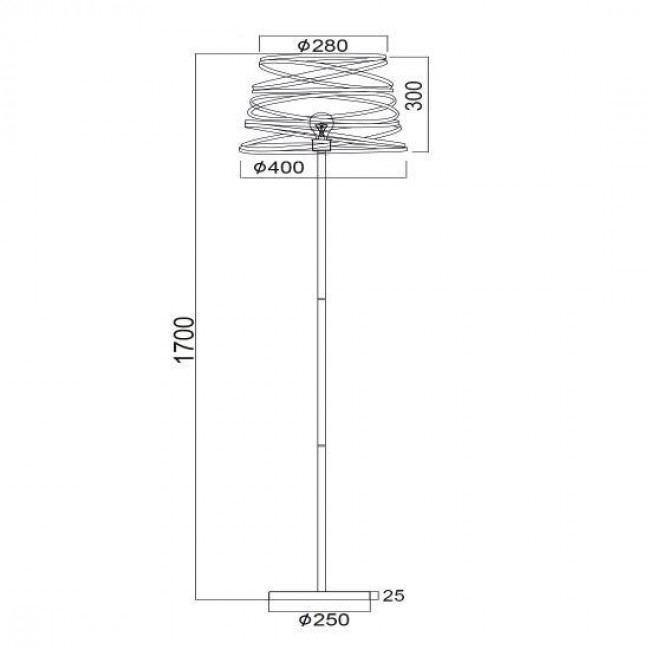 Φωτιστικό Δαπέδου E27 Μαύρο Jazz KS1538FB ACA LIGHTING