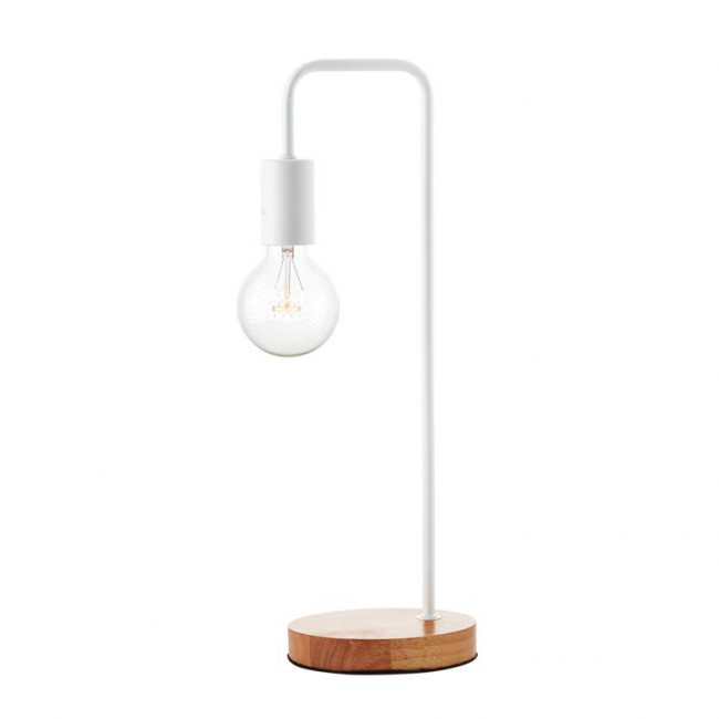 Πορτατίφ E27 Λευκό Και Ξύλο KS1755WWD ACA LIGHTING