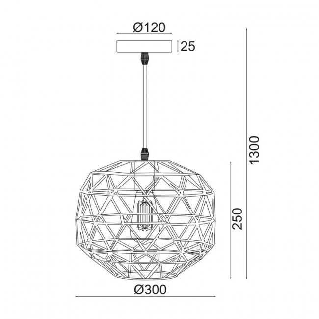 Φωτιστικό Μονόφωτο Ε27 Μαύρο Aladdin KS180430PB ACA LIGHTING