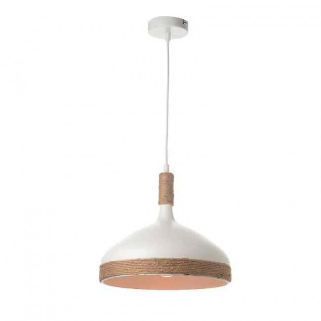 Φωτιστικό Μονόφωτο Ε27 Λευκό Και Μπεζ Cottage KS182630RW ACA LIGHTING