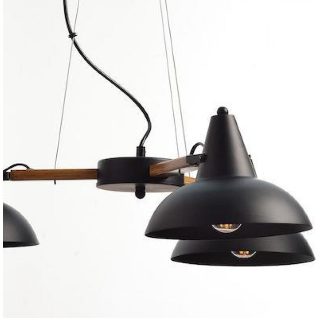 Φωτιστικό Τρίφωτο E27 Μαύρο KS2025P3BK ACA LIGHTING