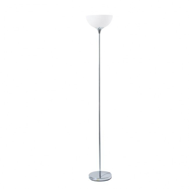 Φωτιστικό Δαπέδου E27 Χρώμιο Και Λευκό KS2026F1CH Basico ACA LIGHTING