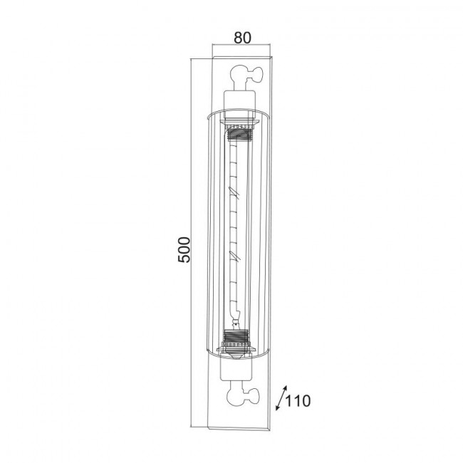 Απλίκα E27 Μαύρο Maya KS2049W1BK ACA LIGHTING