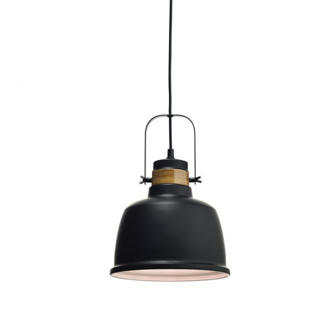 Φωτιστικό Μονόφωτο Ε27 Μαύρο Και Ξύλο Ernest KS212622P ACA LIGHTING