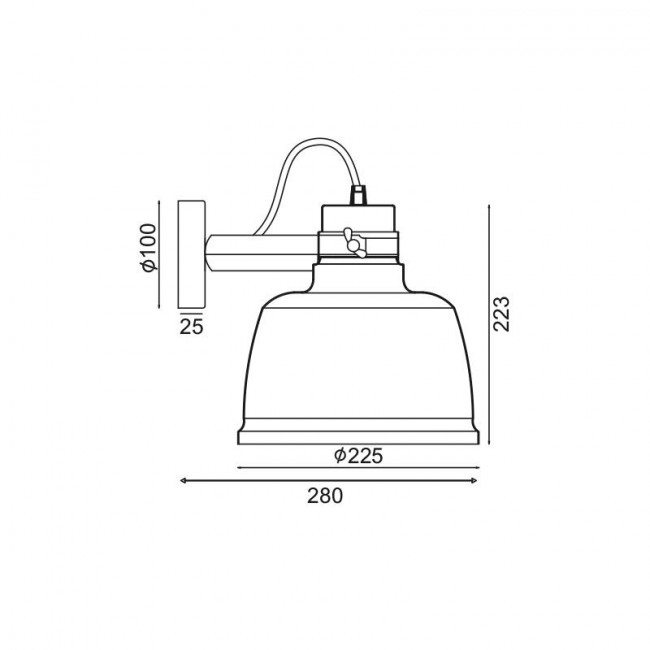 Απλίκα E27 Μαύρο Και Ξύλο Ernest KS2126BW ACA LIGHTING