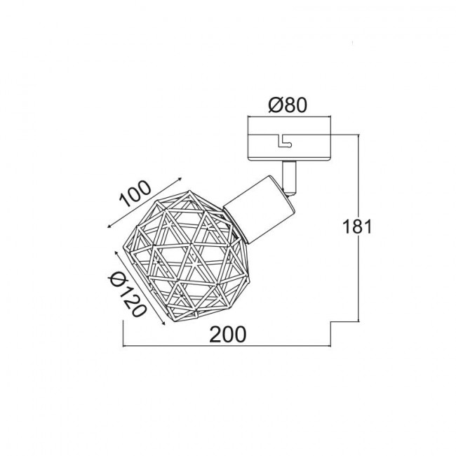 Σποτ Επίτοιχο E14 Χάλκος Aladdin MC15611C ACA LIGHTING