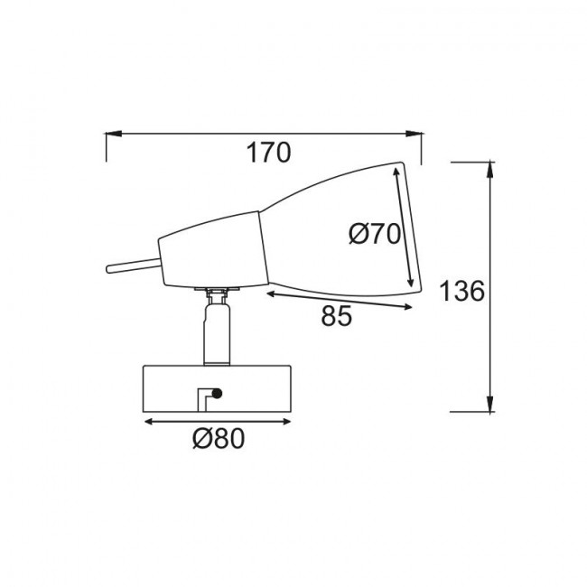 Σποτ Επίτοιχο E14 Μπρονζέ Και Λευκό Kamet MC542GAB ACA LIGHTING