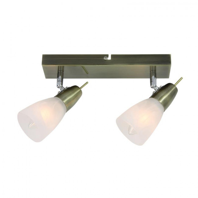 Σποτ Οροφής Δίφωτο E14 Μπρονζέ Και Λευκό Kamet MC542GAB2 ACA LIGHTING