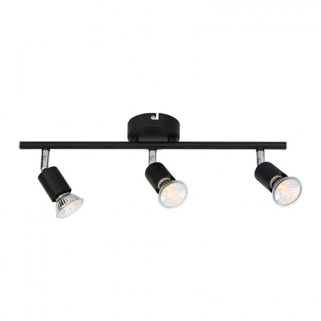 Σποτ Οροφής Τρίφωτο GU10 Μαύρο Trinity MC634BK3 ACA LIGHTING