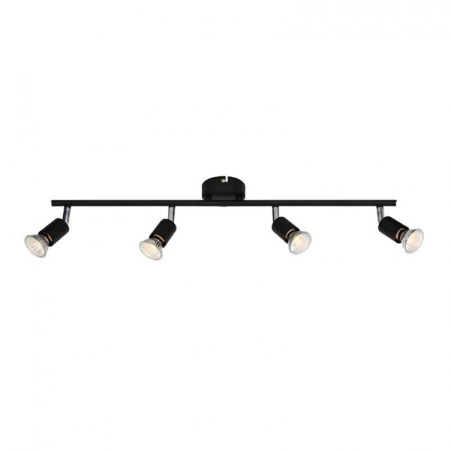Σποτ Οροφής Τετράφωτο GU10 Μαύρο Trinity MC634BK4 ACA LIGHTING
