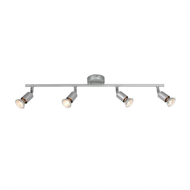 Σποτ Οροφής Τετράφωτο GU10 Ασημί Trinity MC634SL4 ACA LIGHTING