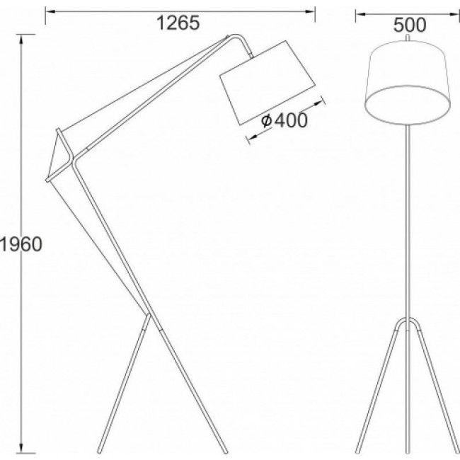 Φωτιστικό Δαπέδου E27 Μαύρο Andalusia MF14429BK ACA LIGHTING