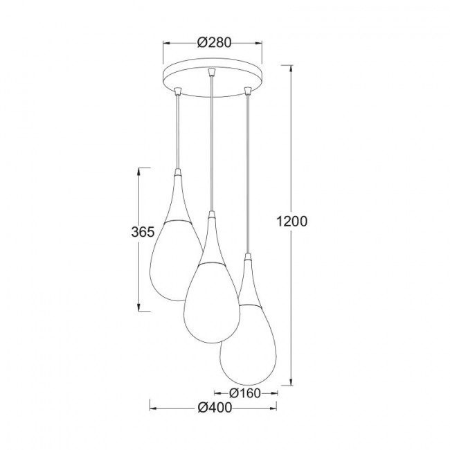 Φωτιστικό Τρίφωτο E14 Χαλκός Atena OD53423RCP ACA LIGHTING