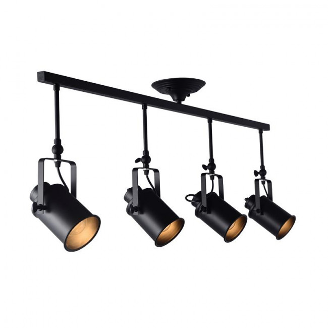 Σποτ Οροφής Τετράφωτο E27 Μαύρο Pompeii OD61014BK ACA LIGHTING